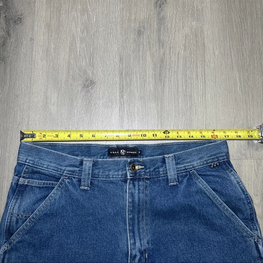 Vans Jeans Men 34 Blue Denim Double Knee Wide Leg Baggy Skater Y2k Vintage 90s View 4